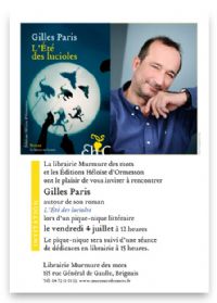 Pique Nique Et Dedicace Gilles Paris L'ete Des Lucioles Eho. Le vendredi 4 juillet 2014 à BRIGNAIS. Rhone.  12H00